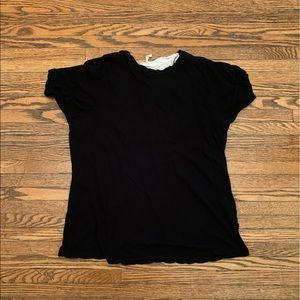 A.L.C black Tee with white panel detail in back
